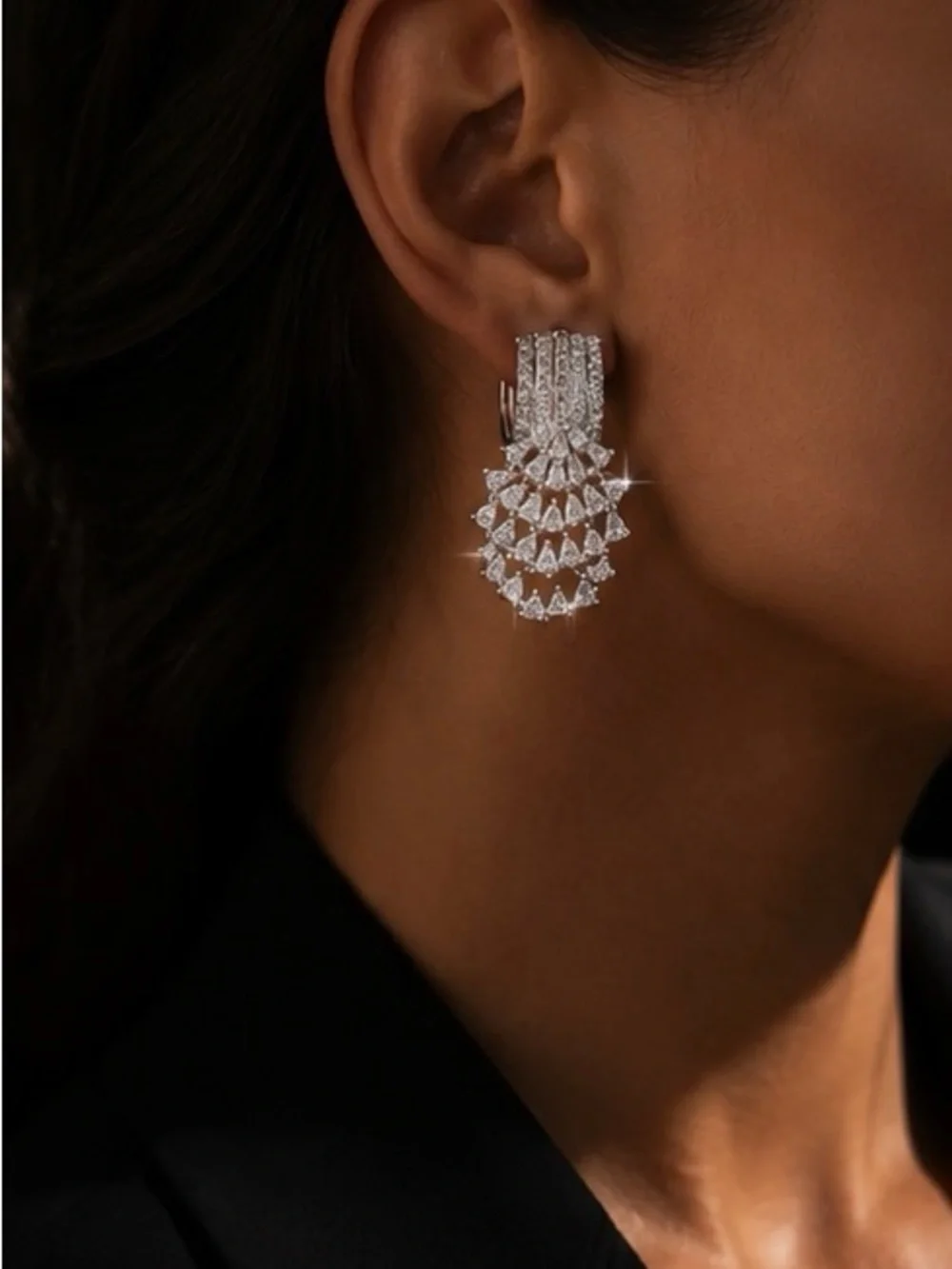 Celestial Cascade Crystal Earrings